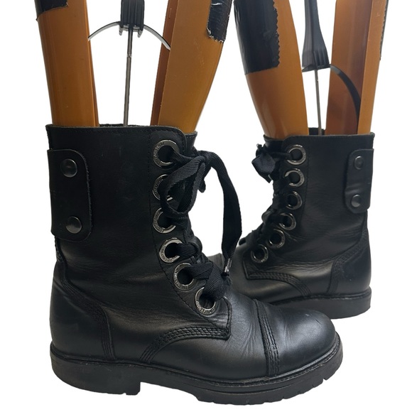 Zadig & Voltaire Joe Black Ankle Zip Combat Military Gothic Punk Boots Fit - Picture 4 of 16